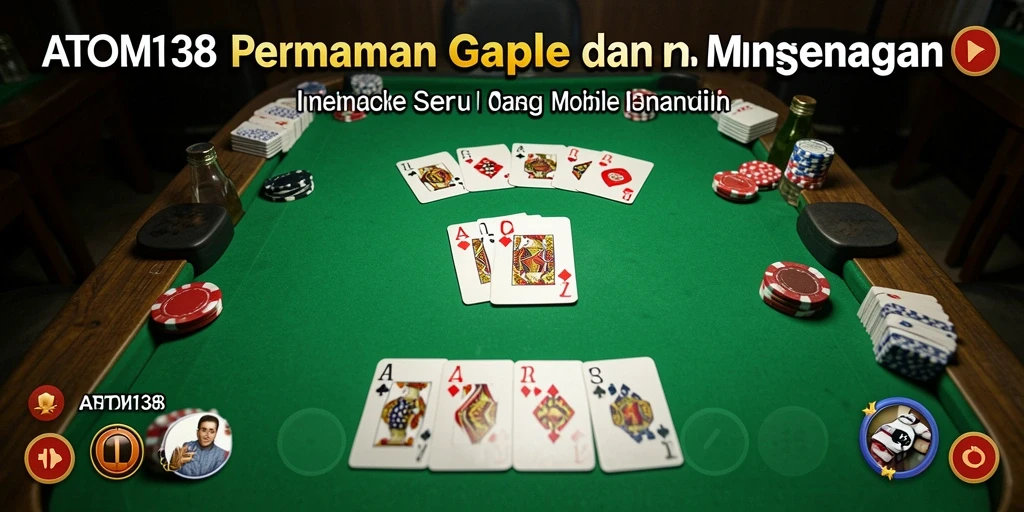 Tampilan menarik dari gameplay Gaple di ATOM138.