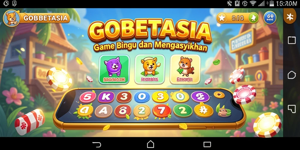 Tampilan gameplay seru aplikasi Bingo GOBETASIA.