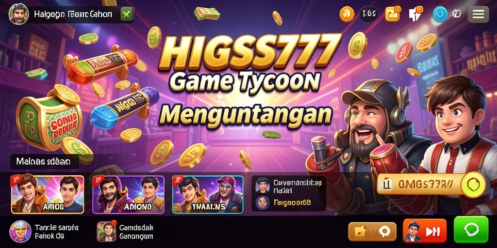 Tampilan menarik dari gameplay Tycoon HIGGS777 yang mendebarkan.
