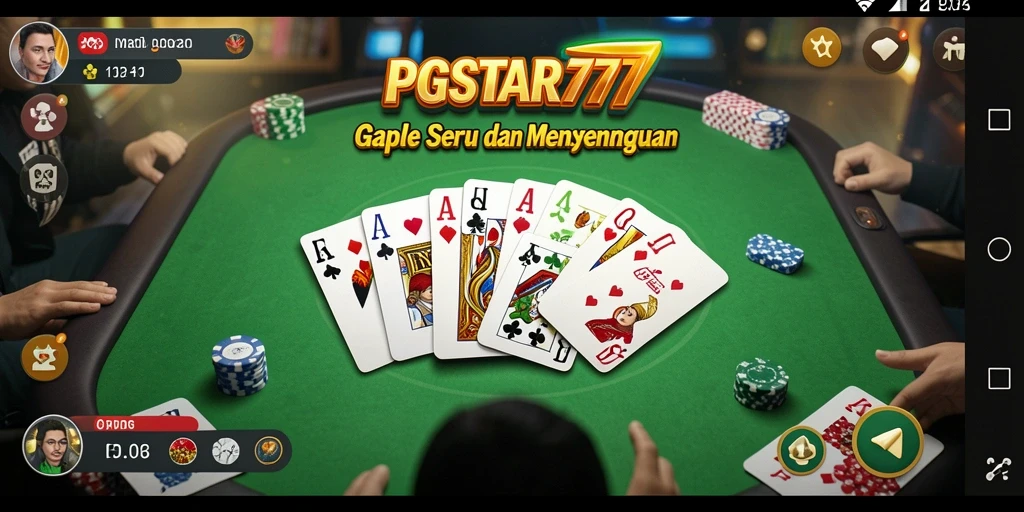 Tampilan gameplay seru dalam PGSTAR777 saat bermain Gaple.