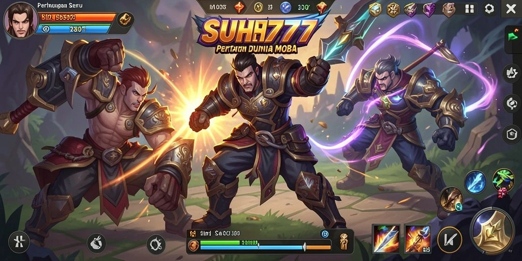 Screenshot gameplay mengesankan dari SUHU777 di arena MOBA.